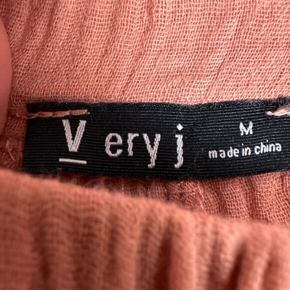 V ery J Women's 100% Cotton Drawstring Pants Size M - Picture 5 of 8